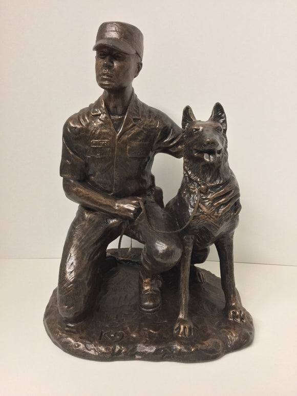 Army Vet Dog Statue