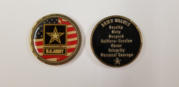 Army Values Coin : SKU : 100