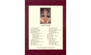 Army Nurse Poem 8x10 : SKU : 1285