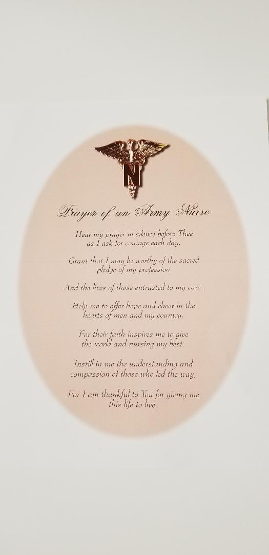 Prayer of an Army Nurse 8x10 : SKU : 1683