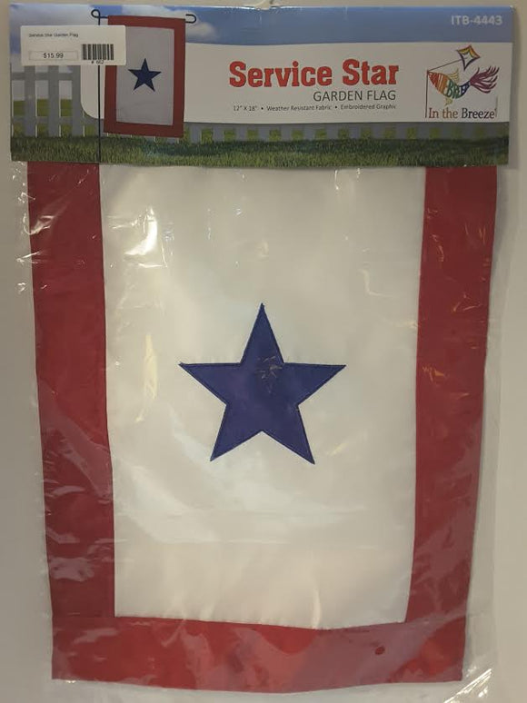 Service Star Garden Flag