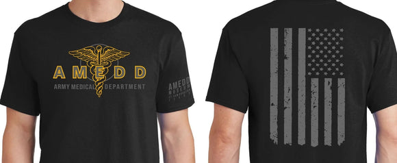 AMEDD BLACK T-Shirt : SKU : 1945-1948