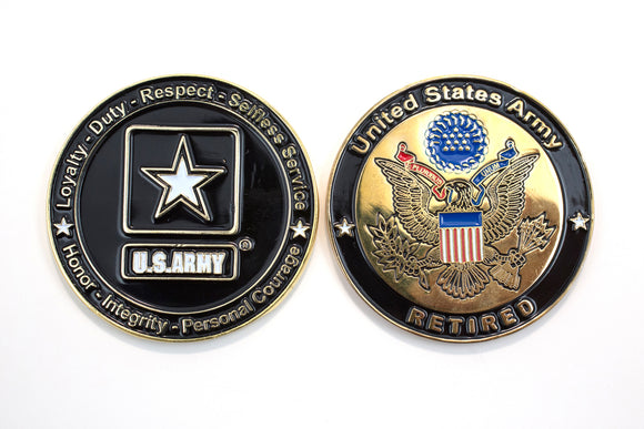 Army Retired Coin : SKU : 133
